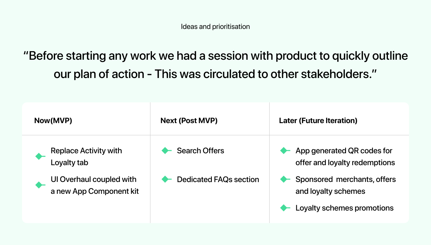 High Level Prioritisation